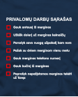 Privalomų darbų sąrašas Privalomų darbų sąrašas